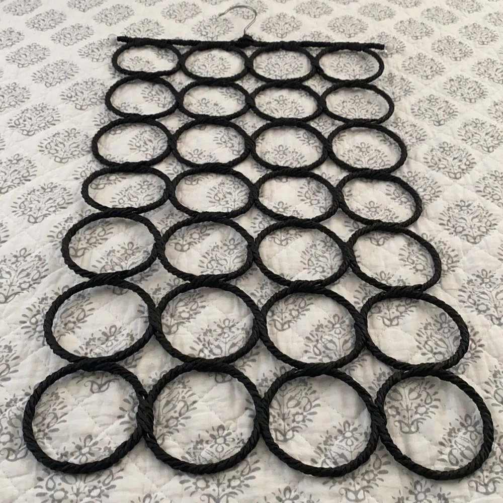28-Ring Scarf/Tie/Belt Compartment, Closet Organizer, Space Saver, Organize
